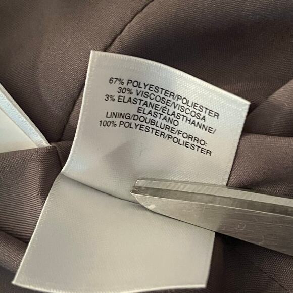 NWT Anne Klein Executive Collection Pinstripe Blazer Jacket Charcoal Size 4 - Picture 6 of 9